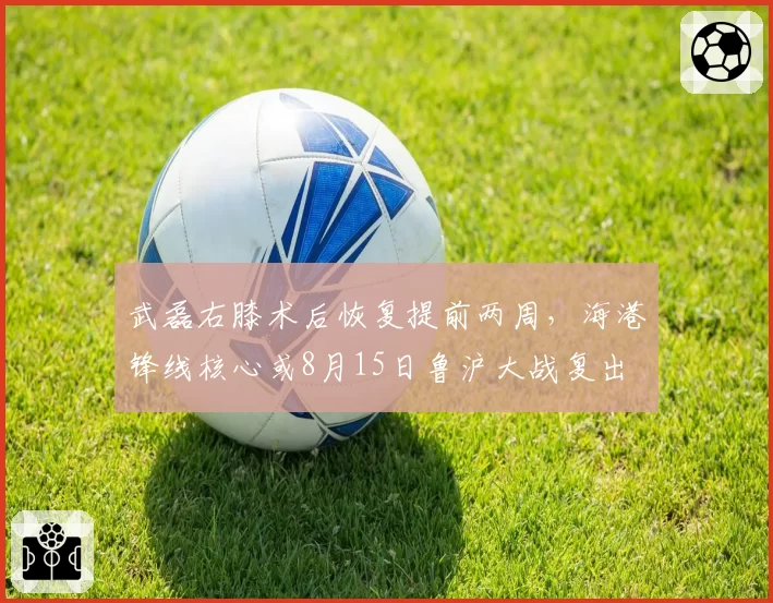 武磊右膝术后恢复提前两周，海港锋线核心或8月15日鲁沪大战复出